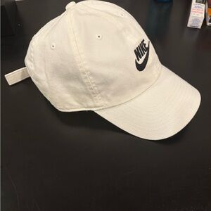 Nike White Cap with Black Logo